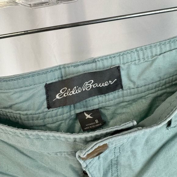 Eddie Bauer Women’s Lightweight Summer Trail Shorts Sea Blue size 8 - Picture 9 of 10